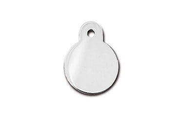 ID Tag Circle Small Blue Epoxy Fish -